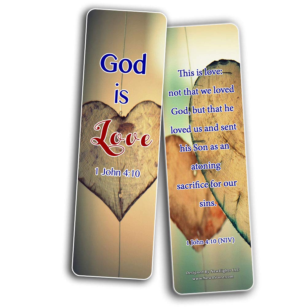God's Love Scripture Bookmarks - 30 Pack Bible Verses for Study & Gifts
