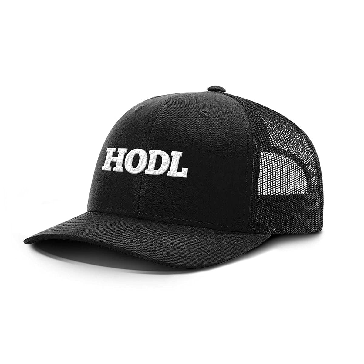 BustedTees HODL Back Mesh Hat - Men's Breathable Adjustable Snapback Baseball Cap for Cryptocurrency Fans | Perfect for Casual Wear, Outdoor Sports & Crypto Events