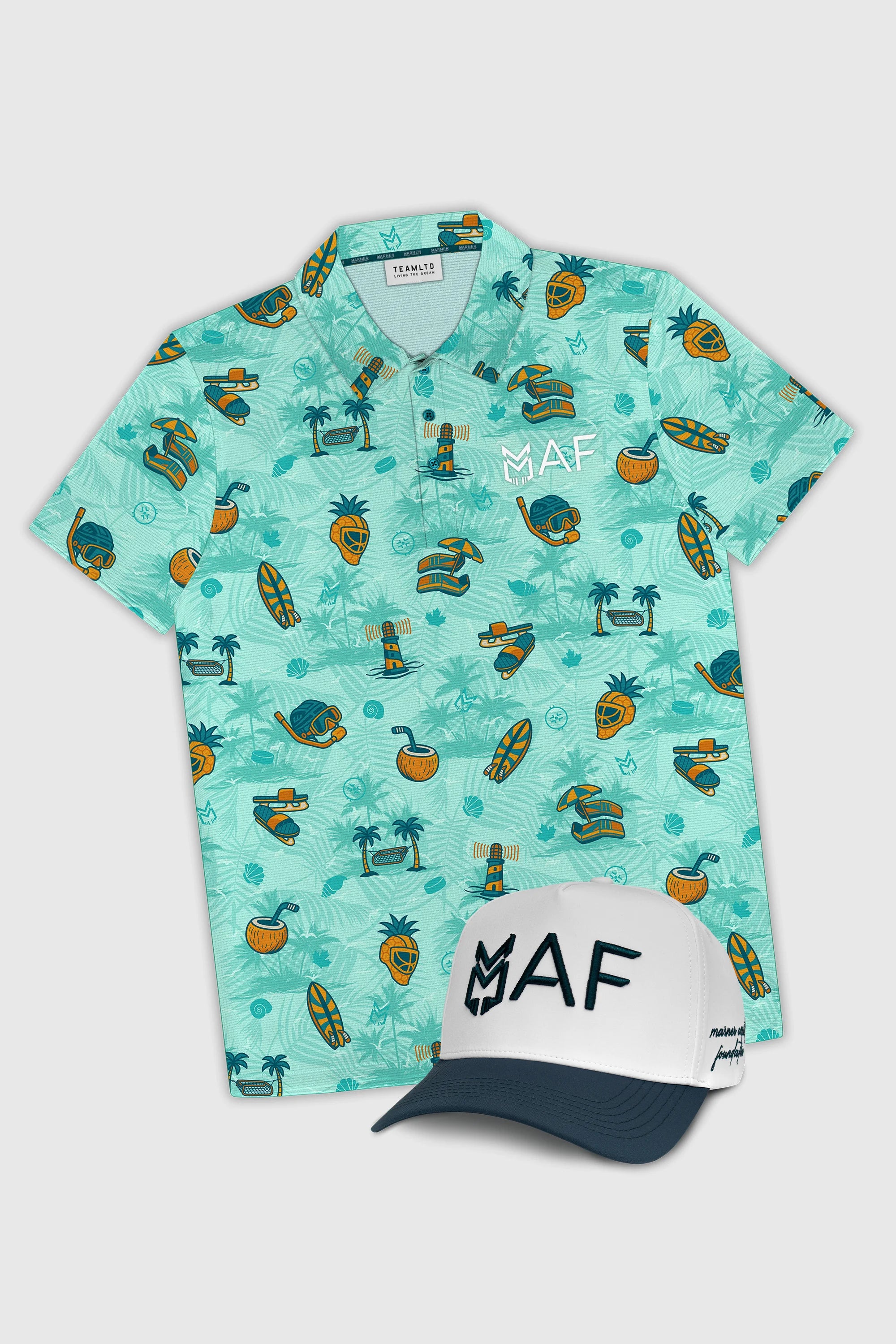 Premium Men's Golf Polo Shirt - Moisture Wicking & UV Protection - Marner Assist Foundation Collection - Perfect for Golf, Casual Wear & Outdoor Activities