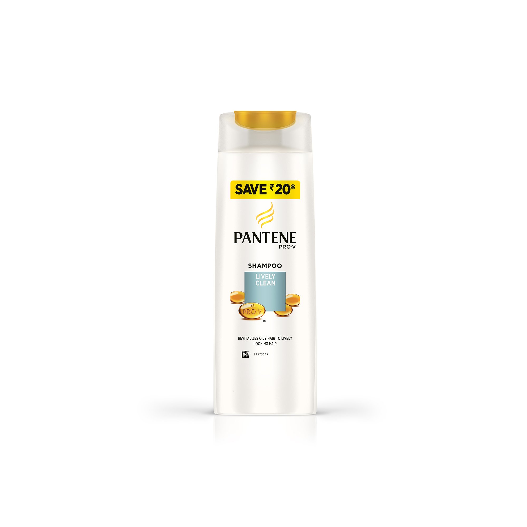 Pantene Lively Clean Shampoo for Shiny Hair - 200ml Bottle | Daily Volumizing & Refreshing Hair Care | Perfect for Home & Travel Use