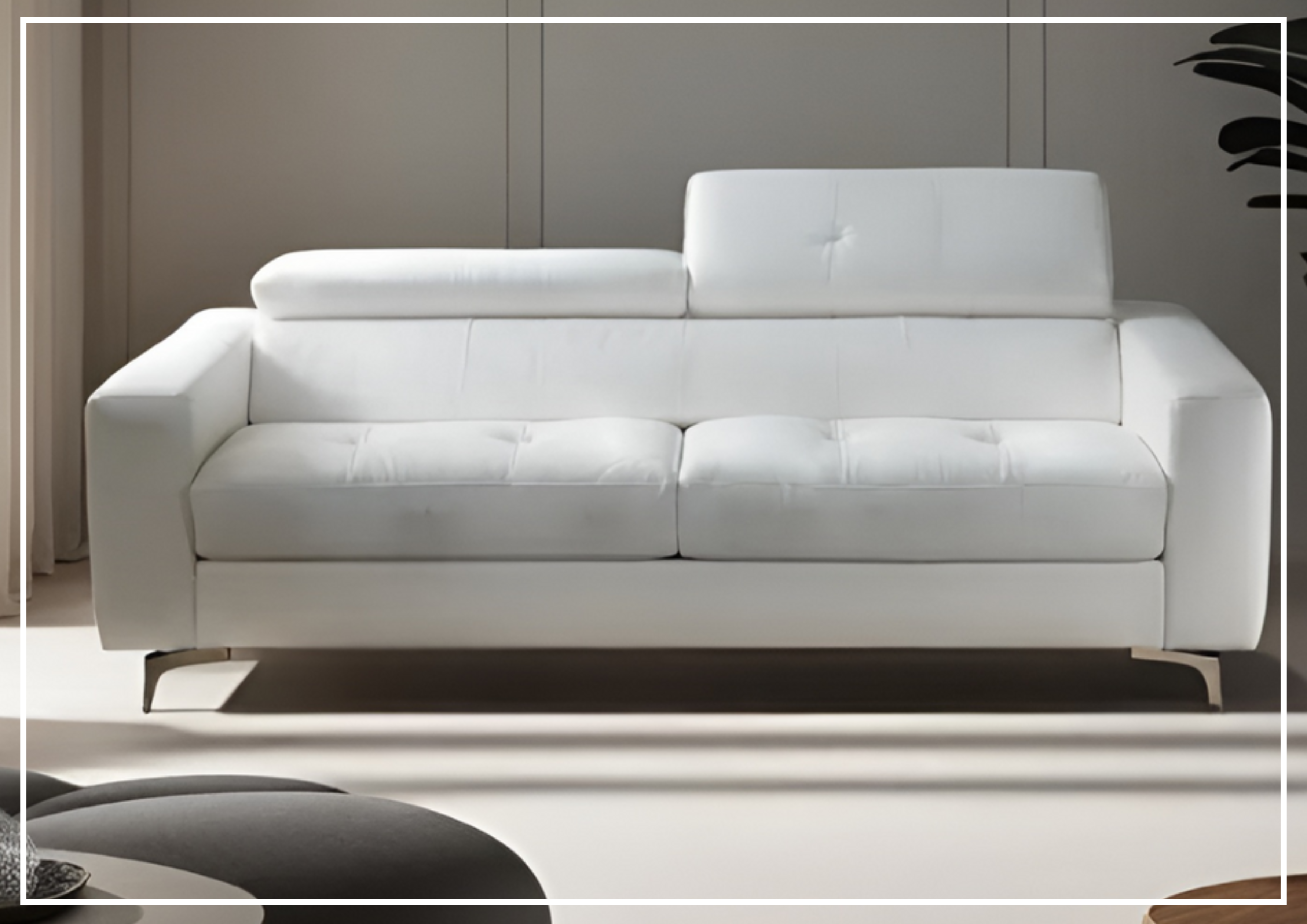 Kathy Ireland Tevere Top Grain Leather Queen Sleeper Sofa - Convertible Sofa Bed with Premium Leather Upholstery for Living Room, Guest Room & Small Spaces