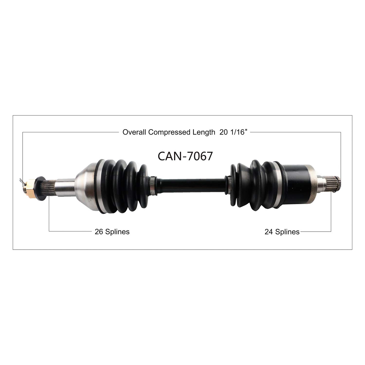 TrakMotive Complete Axle Replacement for Can-Am ATV & UTV - Durable Off-Road Performance for Trail Riding & Heavy-Duty Work