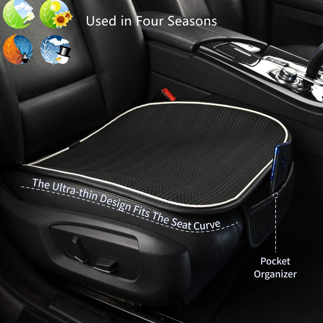 Breathable Comfort Car Seat Cushion - Universal Car Seat Cover Protector Mat Pad for Most Cars, Trucks, SUVs & Vans | Premium Driving Comfort & Back Support for Long Commutes & Road Trips