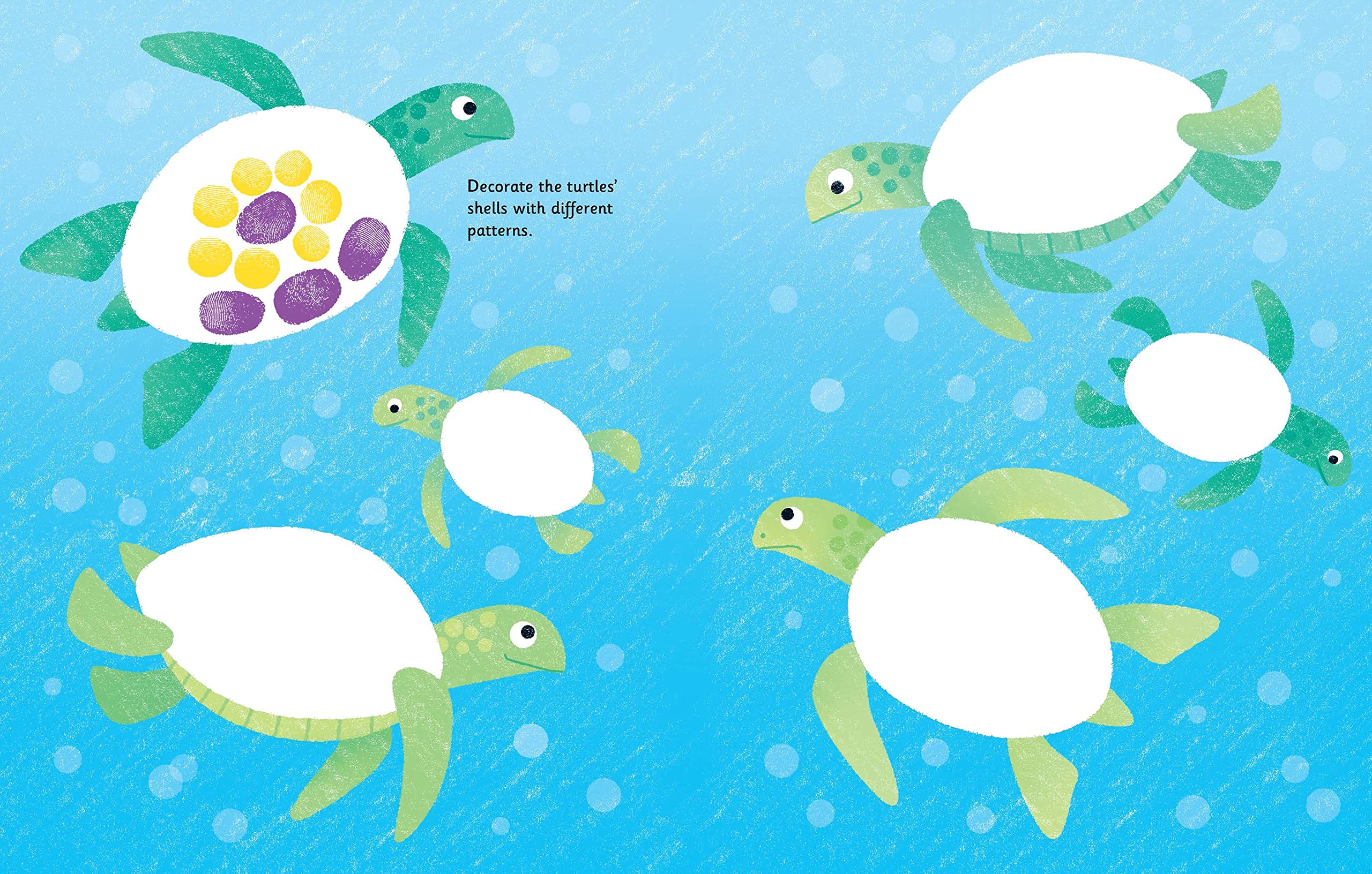 Fingerprint Under the Sea Activity Book for Kids - Ocean Learning Fun