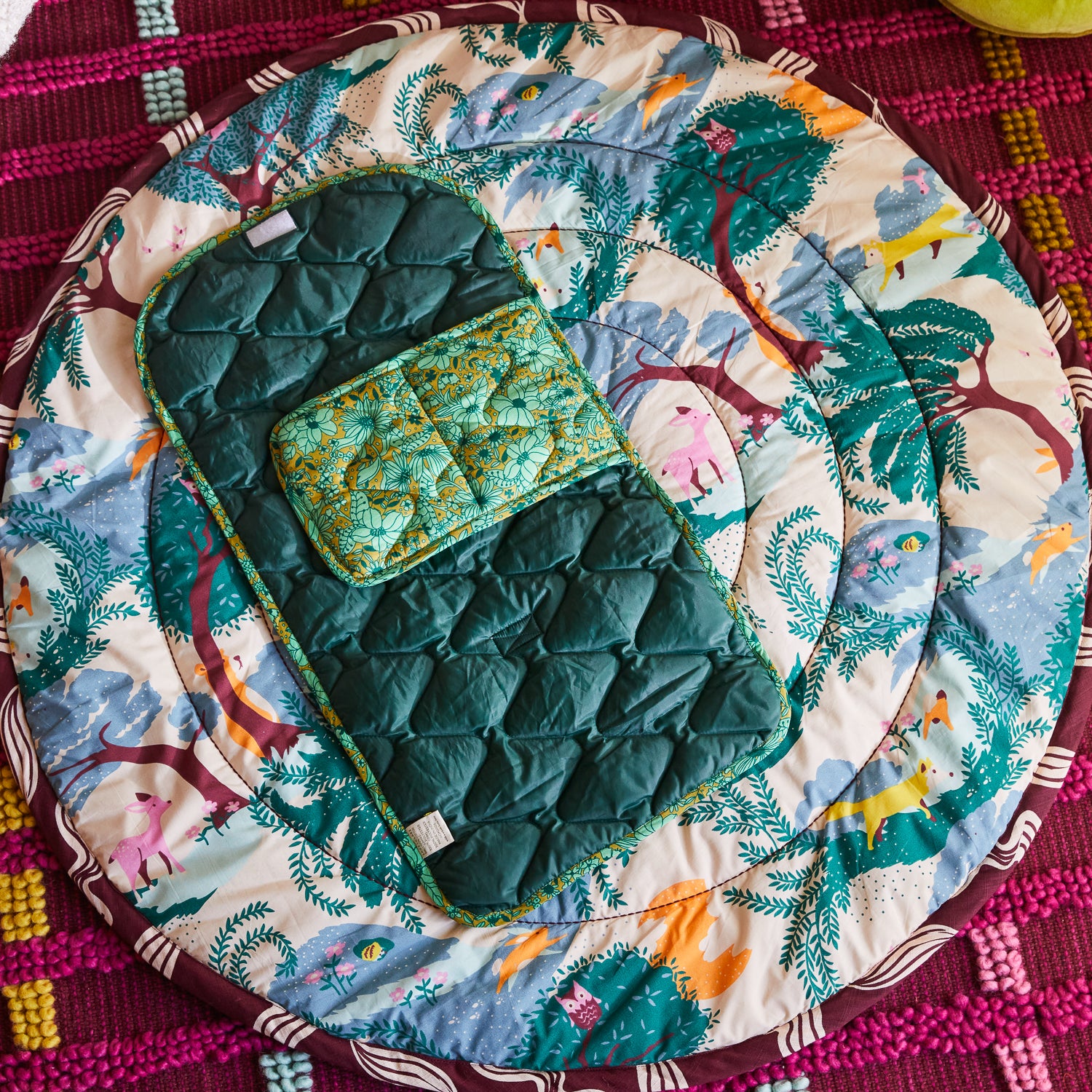 Evette Waterproof Changing Mat for Babies - Soft & Portable Diaper Changing Pad for Travel, Home & Nursery - Martini Design