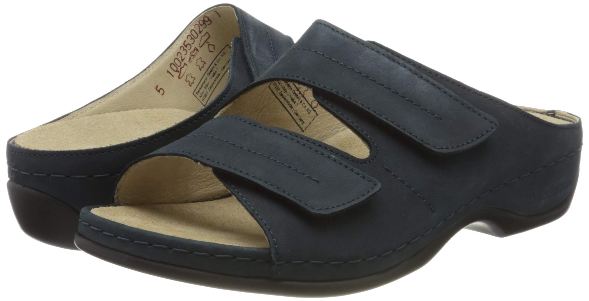 Berkemann Women's Comfortable Slip-On Mules - Soft Leather Casual Shoes for Walking, Office & Home Use