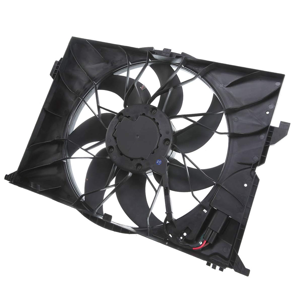 Premium Engine Radiator Cooling Fan Assembly for Mercedes-Benz C216 CL550 2007-2010 Coupe & W221 S350/S400/S450/S550 Sedan - Replacement Part #2219066500, 221906650028 - Perfect for Engine Cooling System Repair & Maintenance