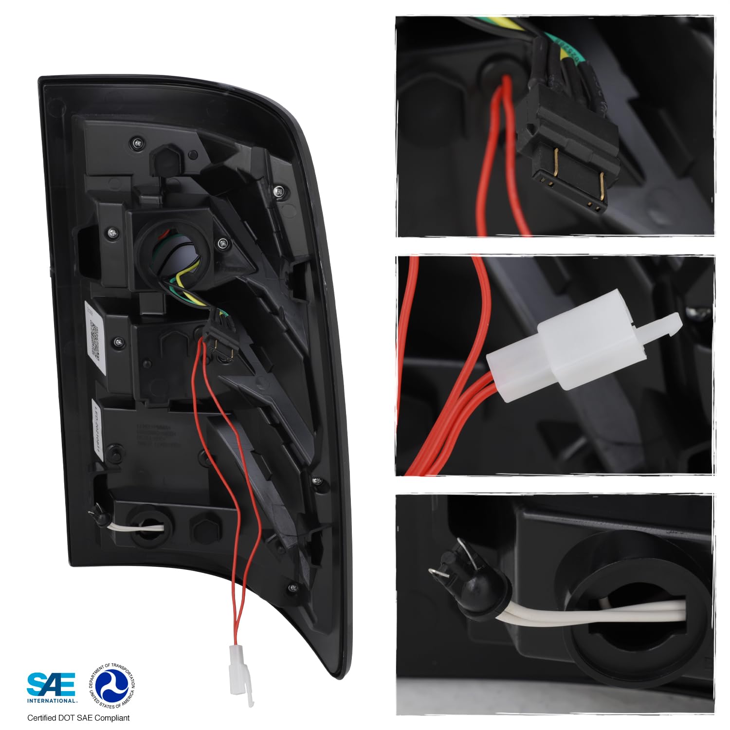 AKKON Full LED Black Tail Lights Pair for 2009-2018 Dodge Ram 1500/2500/3500 Trucks - Left Driver & Right Passenger Side - Upgrade for Night Driving & Enhanced Visibility