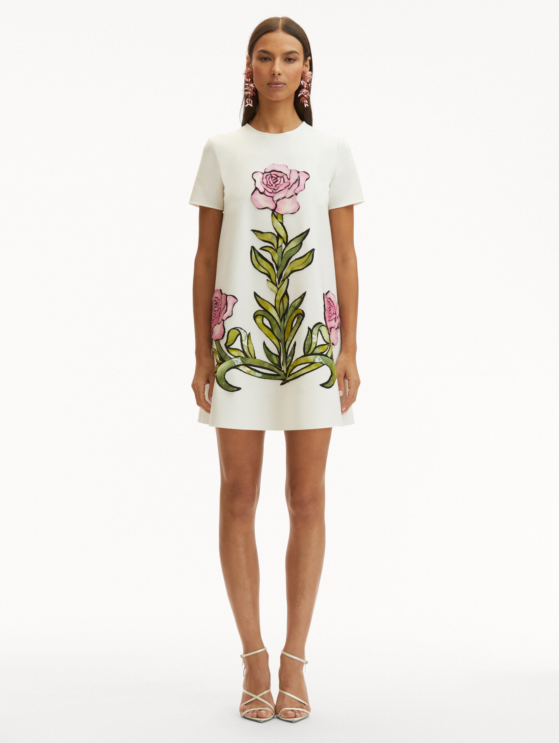 English Rose Mosaic Shift Dress - Floral Print Summer Dress for Women | Perfect for Garden Parties, Brunch Dates & Vacation Outfits