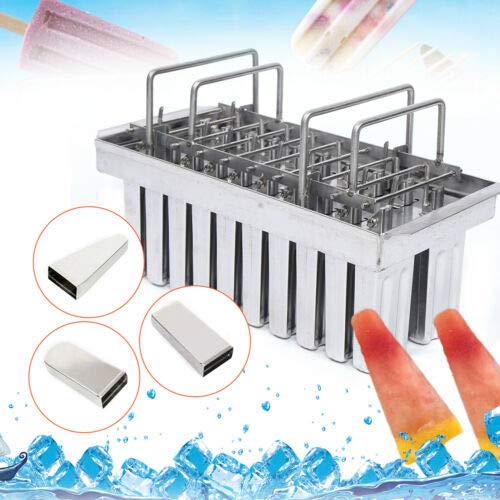 Premium Stainless Steel Popsicle Molds 20Pcs - Commercial Grade Ice Pop Maker Kit for DIY Homemade Popsicles - BPA Free, Reusable & Durable (Model B) - Perfect for Summer Treats, Kids Snacks, and Party Desserts