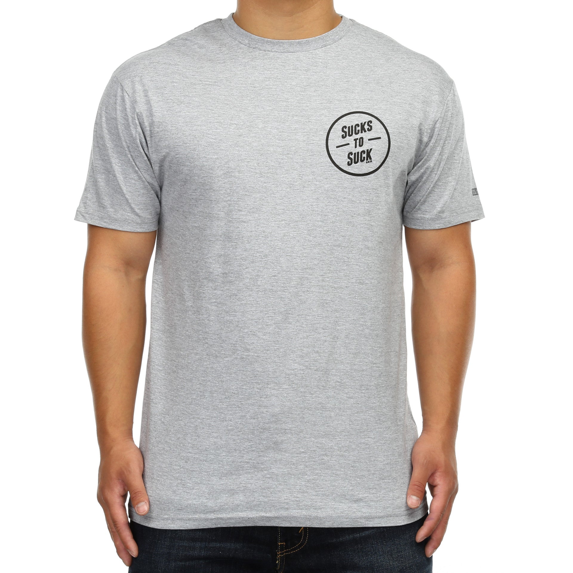 CLSC Sucks To Suck Tee - Heather Grey Cotton T-Shirt for Men & Women | Casual Streetwear, Skate Style, Urban Fashion