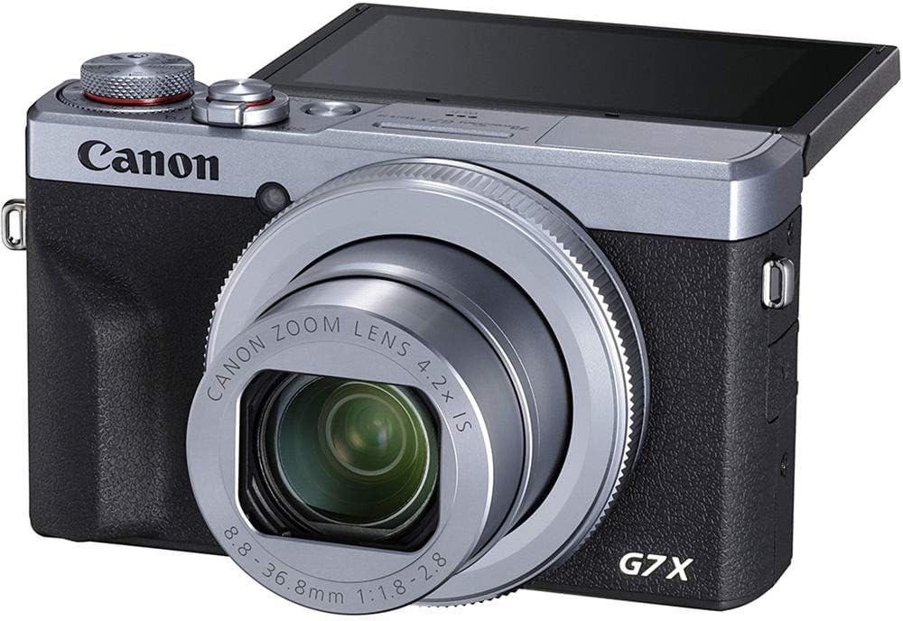 Canon PowerShot G7 X Mark III Digital Camera (Silver) - Renewed with Sunshine Basic Accessory Bundle | 4K Vlogging Camera, YouTube Content Creation, Travel Photography, Compact Point & Shoot for Bloggers