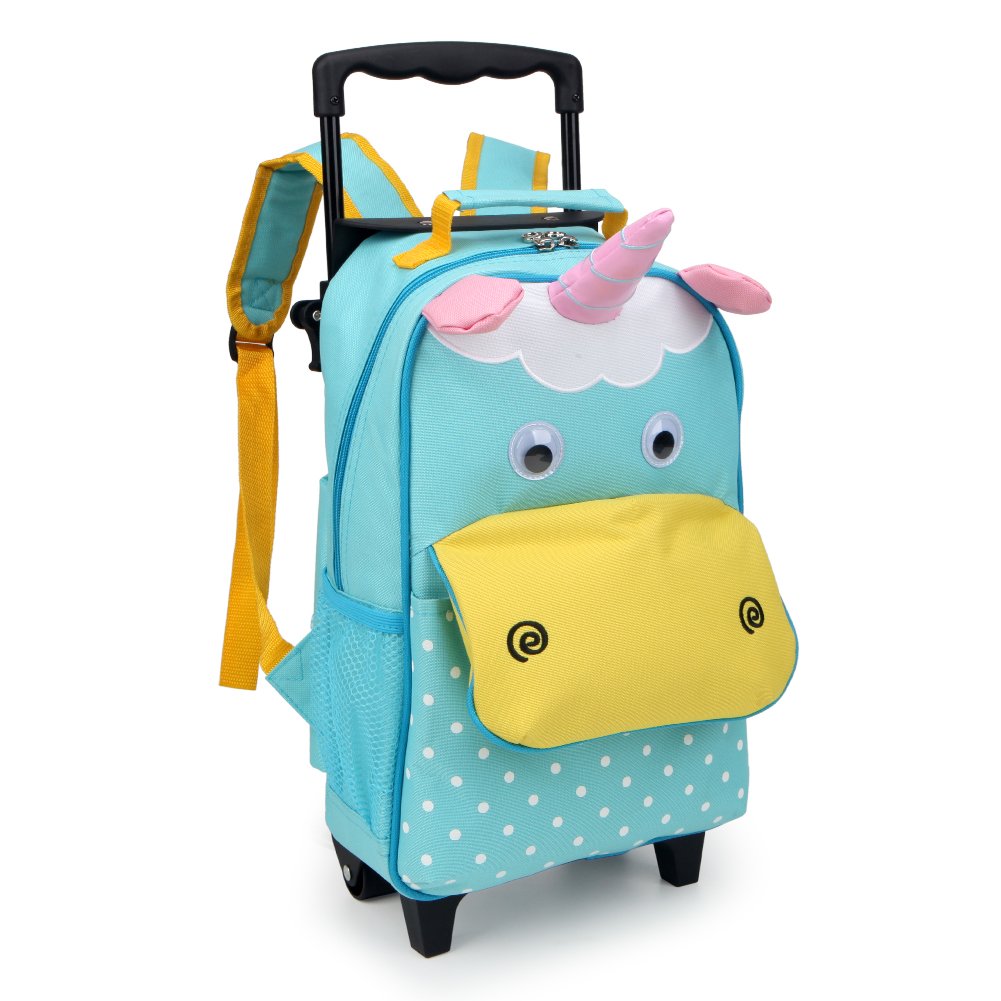 Yodo 3-Way Kids Suitcase Luggage with Wheels - Toddler Rolling Backpack for Travel, School & Daycare | Carry-On, Ride-On & Pull-Along Functionality for Boys & Girls