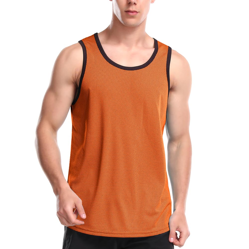 Zengjo Men's Quick Dry Sleeveless Muscle Tank Tops - Moisture Wicking Gym Shirts for Running, Workout & Exercise - Perfect for Fitness Training & Outdoor Sports Activities