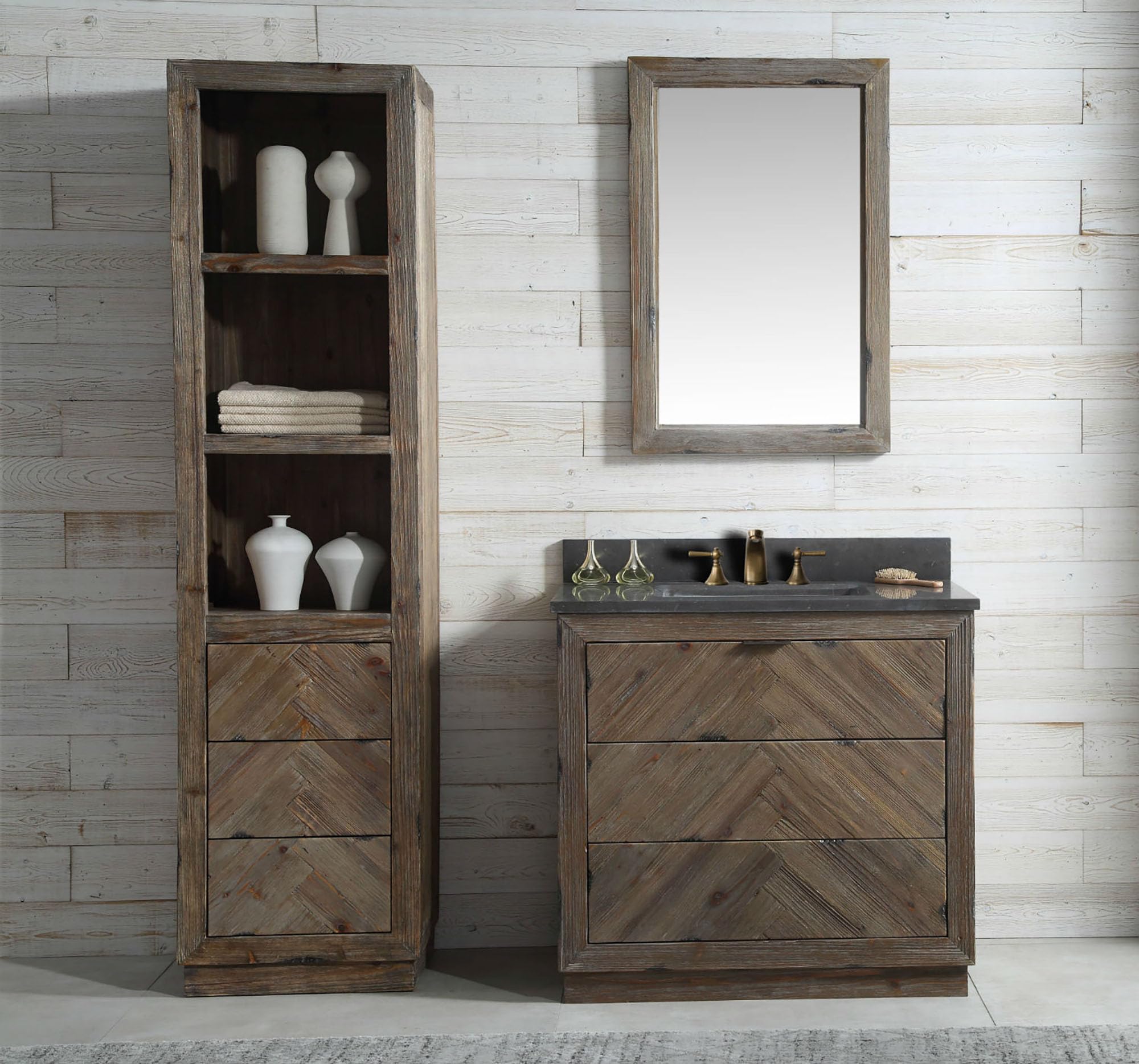 Legion Furniture WH8536 Modern Bathroom Vanity with Sink - 36 Inch White Freestanding Vanity Cabinet for Bathroom Remodeling, Home Decor & Small Space Solutions