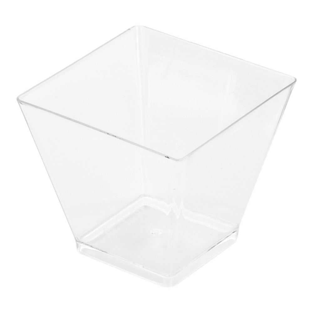 2 oz Square Clear Plastic Mini Kova Cups - 2