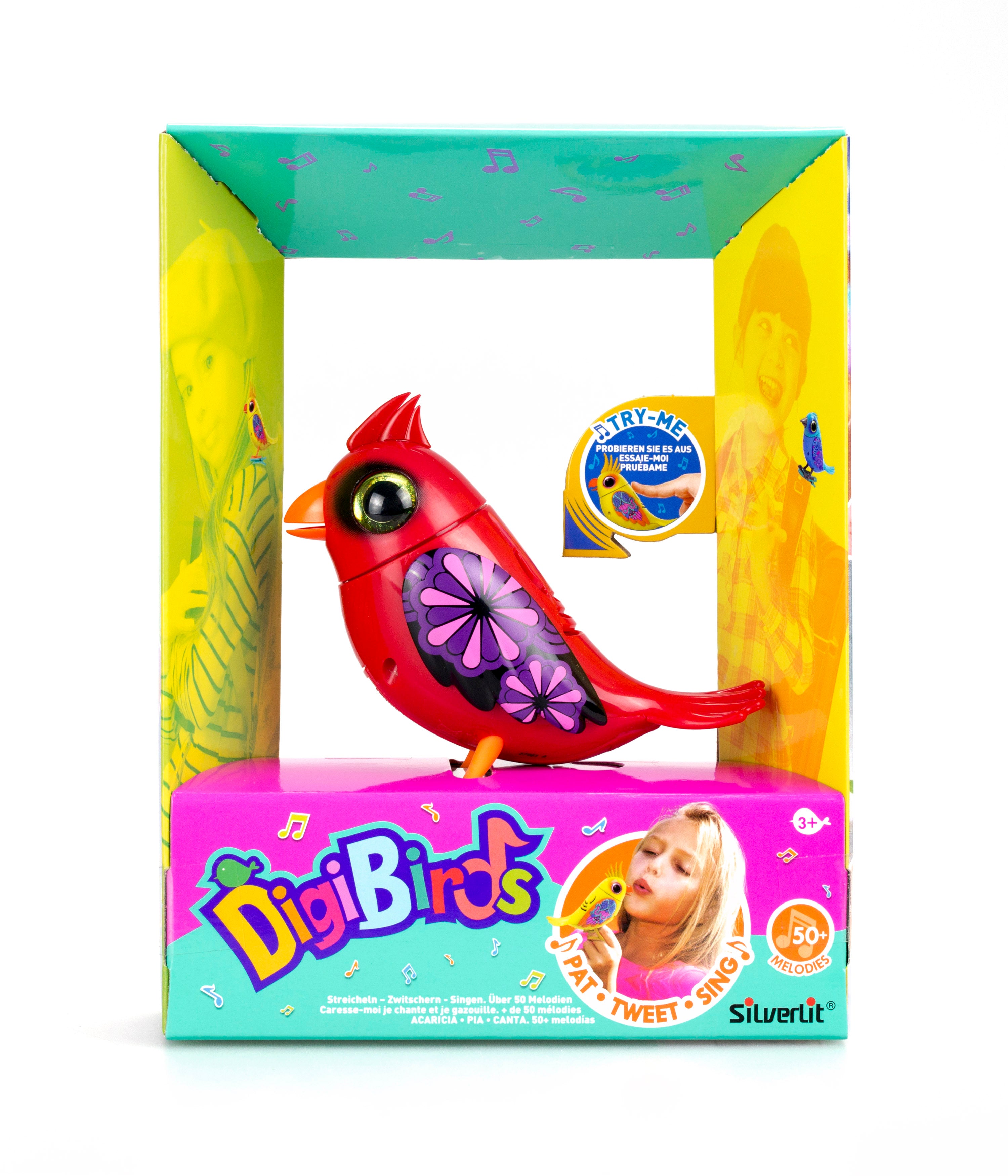 DIGIBIRDS II Interactive Cardinal Red Bird Toy - Realistic Singing & Chirping Sounds for Bird Lovers - Perfect for Home Decor, Gifts, and Birdwatching Enthusiasts