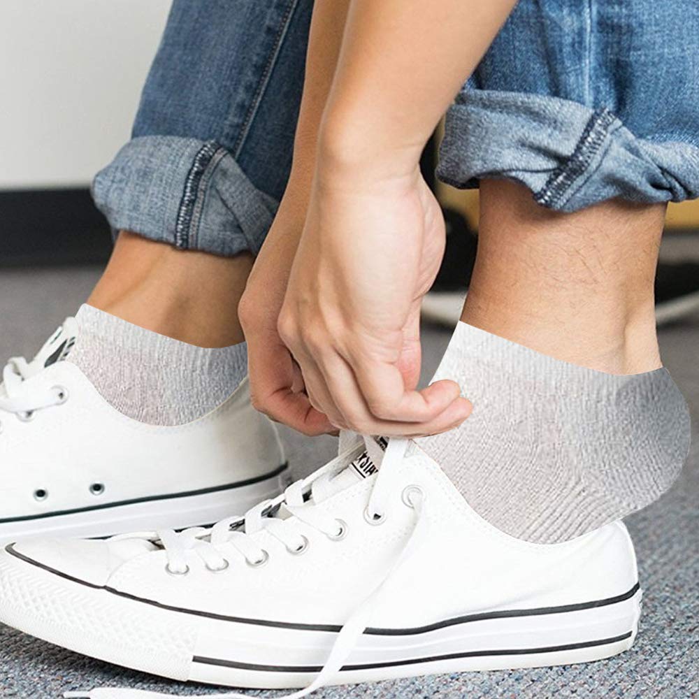 **Yacht & Smith Men's No Show Ankle Socks - Bulk Wholesale (Size 13-16) - Big & Tall Cotton Athletic Socks for Running, Gym & Casual Wear**