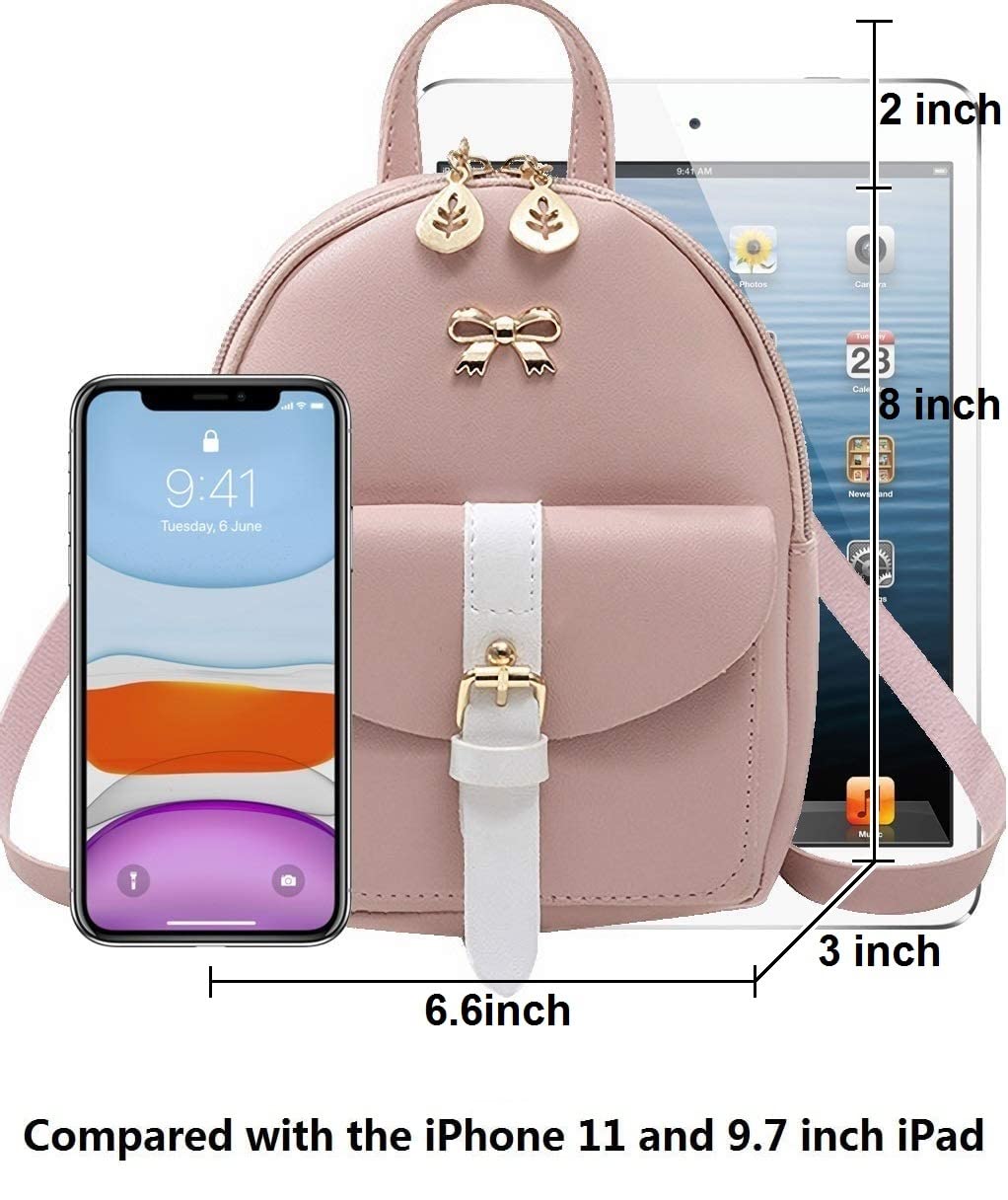 NUWA Mini Backpack Purse for Women - Small Lightweight Crossbody Bag with Wallet for Teen Girls, Trendy Phone Pouch for Daily Use, Travel & School (Grey)