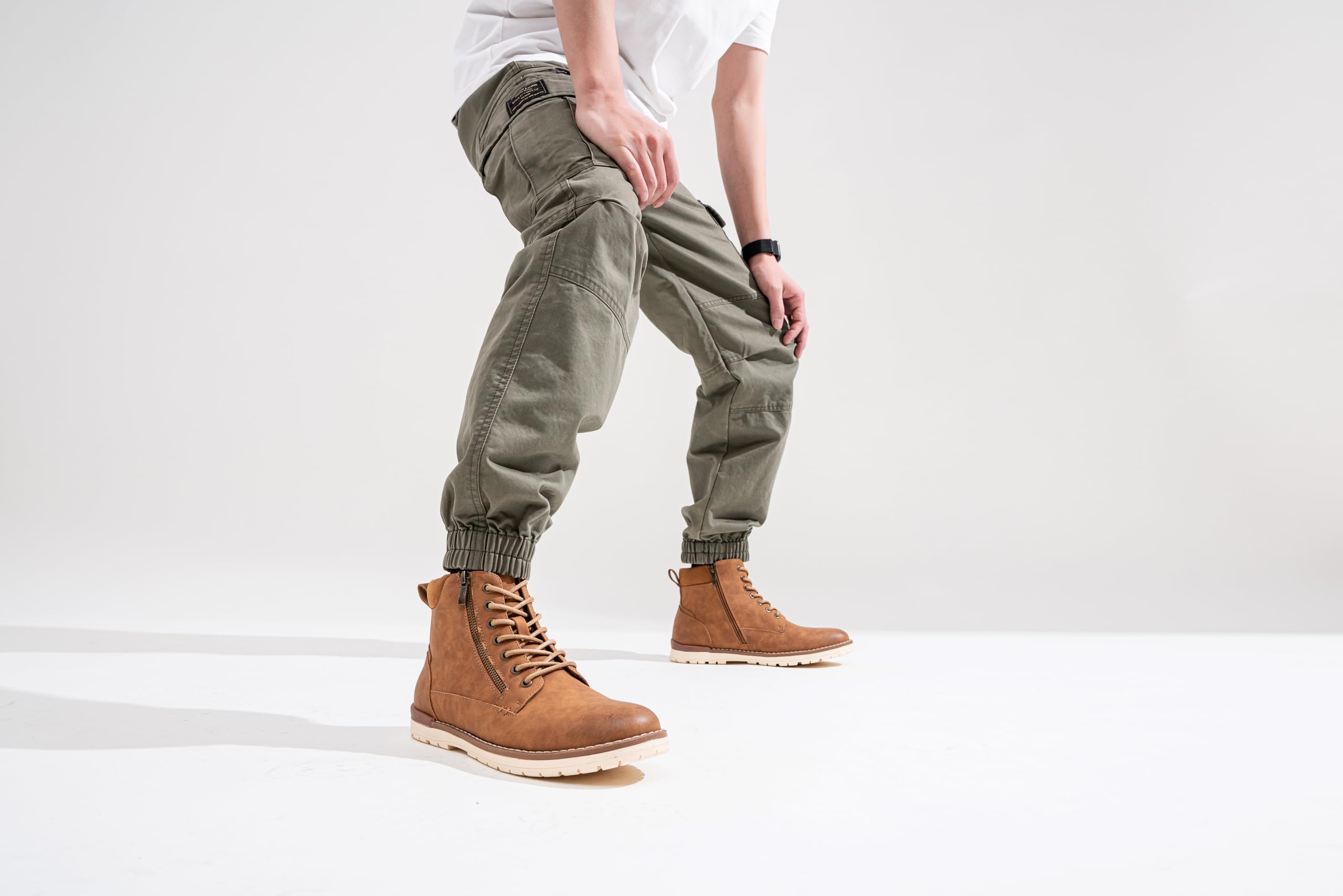 Vostey Men's Waterproof Casual Hiking Chukka Boots - Comfortable Outdoor Walking Shoes for Hiking, Camping & Everyday Wear