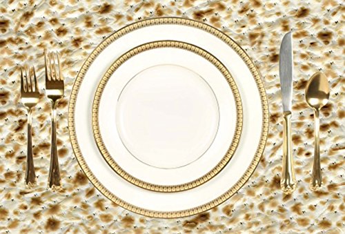 Passover Matzoh Place Mats - Beautifully Designed Disposable Paper Table Mats (48-Pack) for Seder Dinner & Jewish Holiday Celebrations