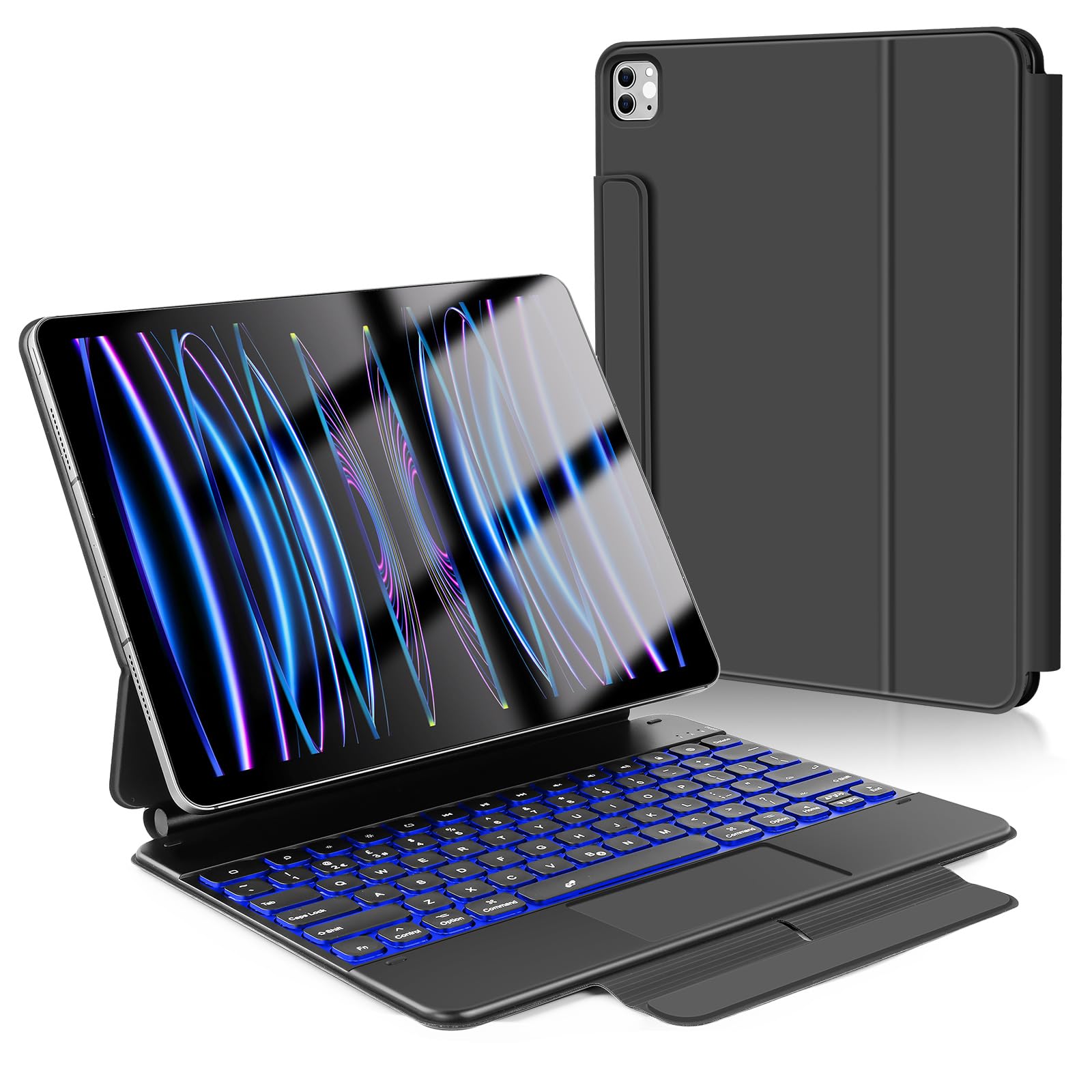 LAMA Magnetic 7-Color Backlit Keyboard Case with Trackpad for iPad Pro 12.9