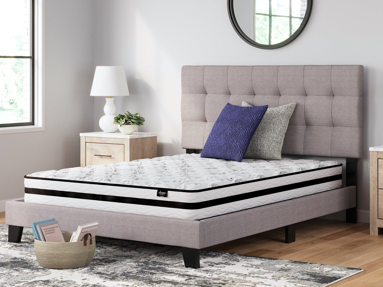 8 Inch Chime Innerspring Mattress Set - Queen Size Bed Mattress for Side Sleepers, Medium Firm Support with Motion Isolation - Perfect for Guest Rooms, Dorms & Apartments