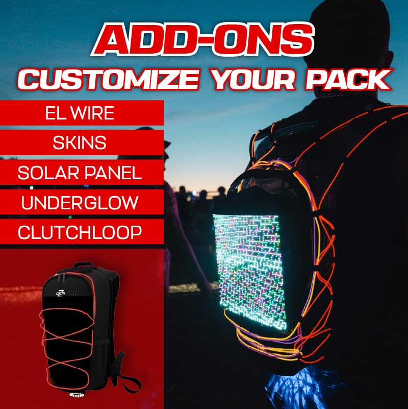 RaveRunner® Anti-Theft Hydration Backpack - Waterproof Festival Hydration Pack with Insulated Water Bladder for Raves, Concerts & Outdoor Adventures | Perfect for EDM Festivals, Hiking & Travel