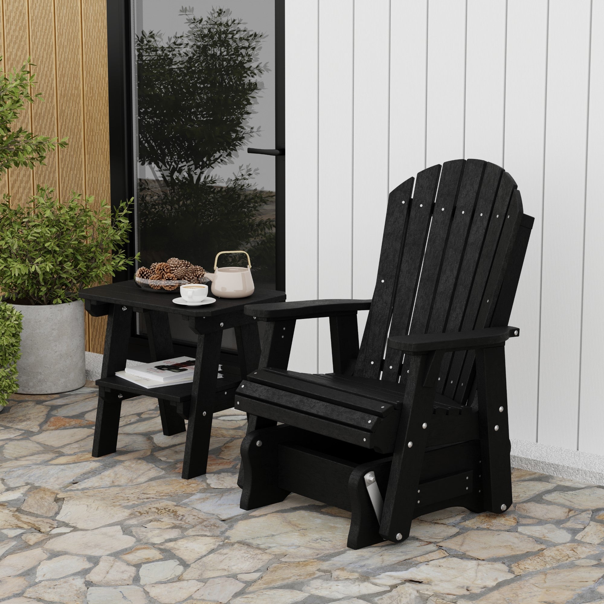 Heritage Single Glider Rocking Chair - Classic Wooden Nursery Glider for Baby Room, Breastfeeding & Relaxation - Perfect for Nurseries, Bedrooms & Living Rooms