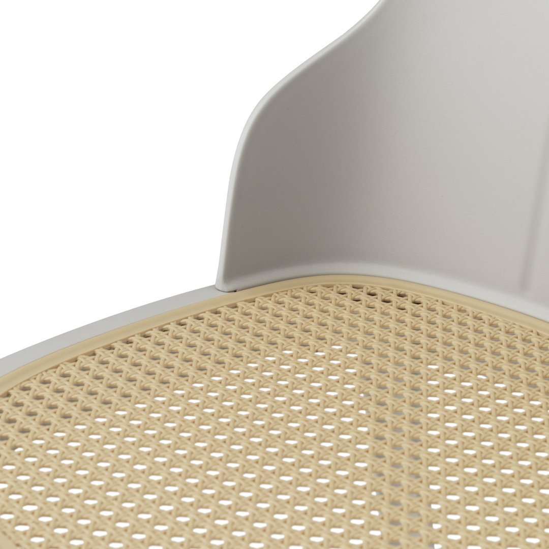 Allez Modern Dining Chair with Wicker Seat - Comfortable Rattan Accent Chair for Kitchen, Dining Room, or Patio