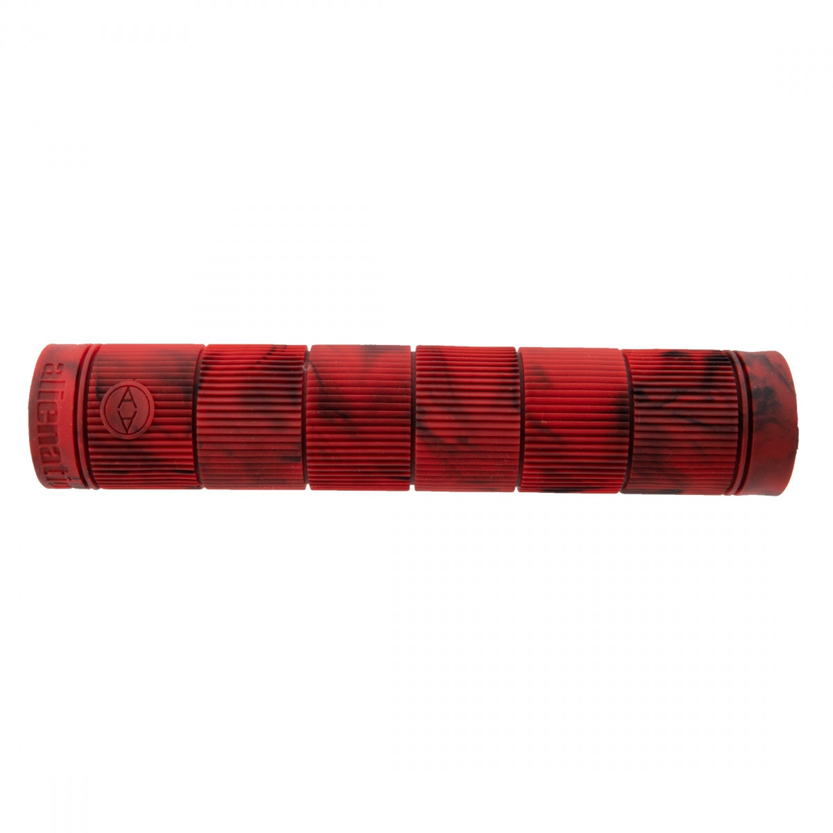 Alienation Backlash V2 Flangeless BMX Bike Wheels - 155mm Red & Black Swirl Design for Street & Park Riding