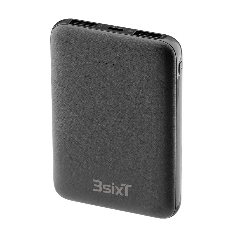 3sixT JetPak BasiX 5000mAh Universal Portable Charger Power Bank - Fast Charging, Compact & Lightweight - Perfect for Travel, Camping, and Emergency Power Backup (Black)