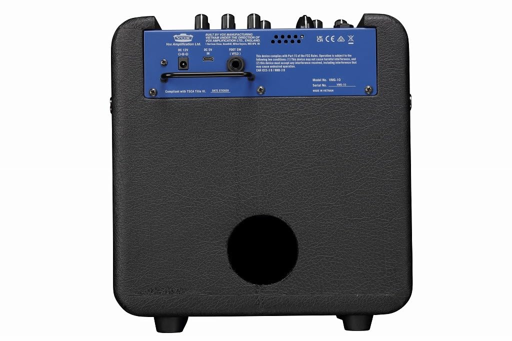 VOX Mini GO 10 Iron Blue 10W Guitar & Vocal Combo Amplifier with Transistor Effects - 6.5