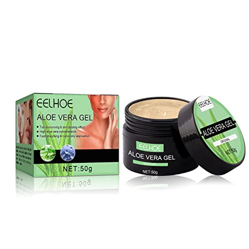 Pure Organic Aloe Vera Gel for Skin Care - Hydrating, Fast-Absorbing Moisturizer for Dry, Peeling, Sunburned & Acne-Prone Skin - Soothes Tanned Skin & Minimizes Pores - Perfect for Post-Sun Care & Daily Hydration (8oz)