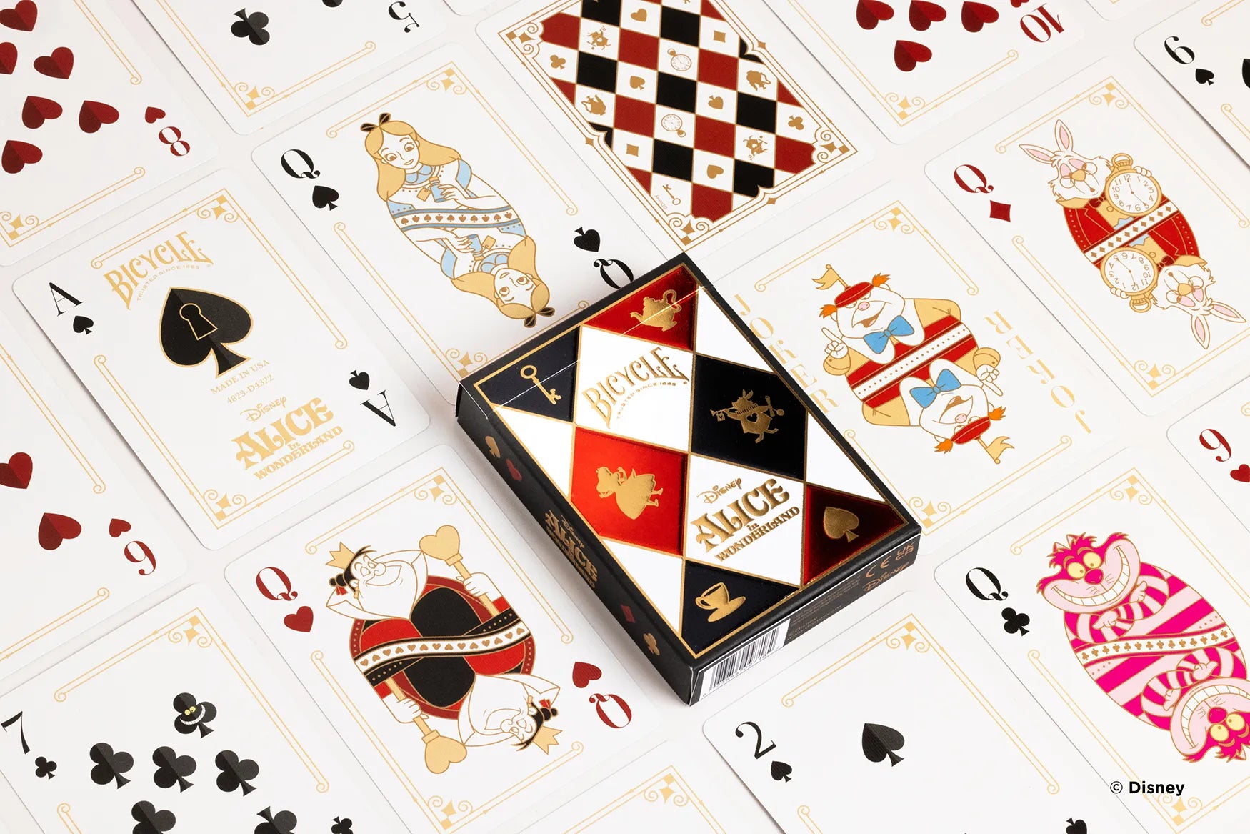 Alice in Wonderland Themed Bicycle Playing Cards - Premium Deck for Magic Tricks, Card Games & Collectors