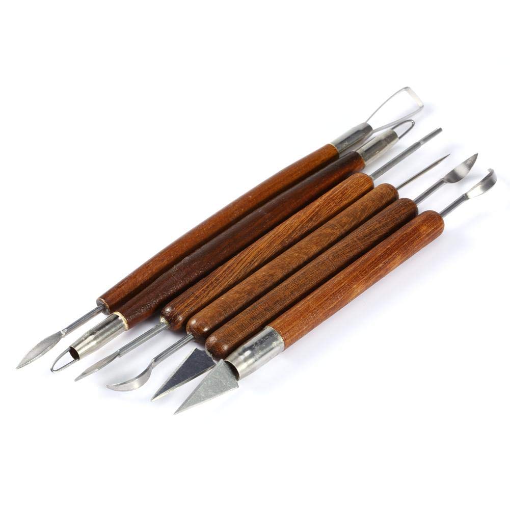 6Pcs Clay Sculpting Tools Set - Wax Carving, Pottery Shapers & Polymer Modeling Kit for Artists (Perfect for DIY Crafts, Ceramic Sculpting & Jewelry Making)