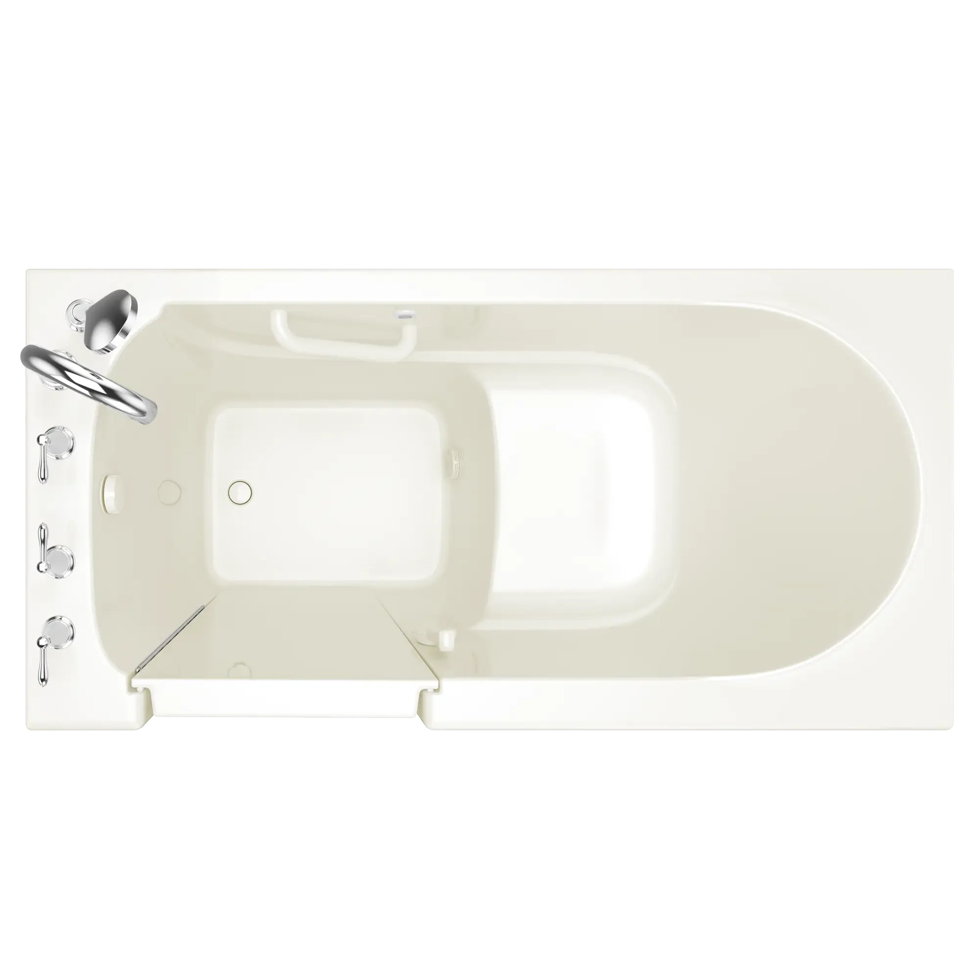 30x60 Inch Gelcoat Soaking Walk-In Bathtub with Left Hand Door & Drain - Perfect for Elderly & Accessible Bathing