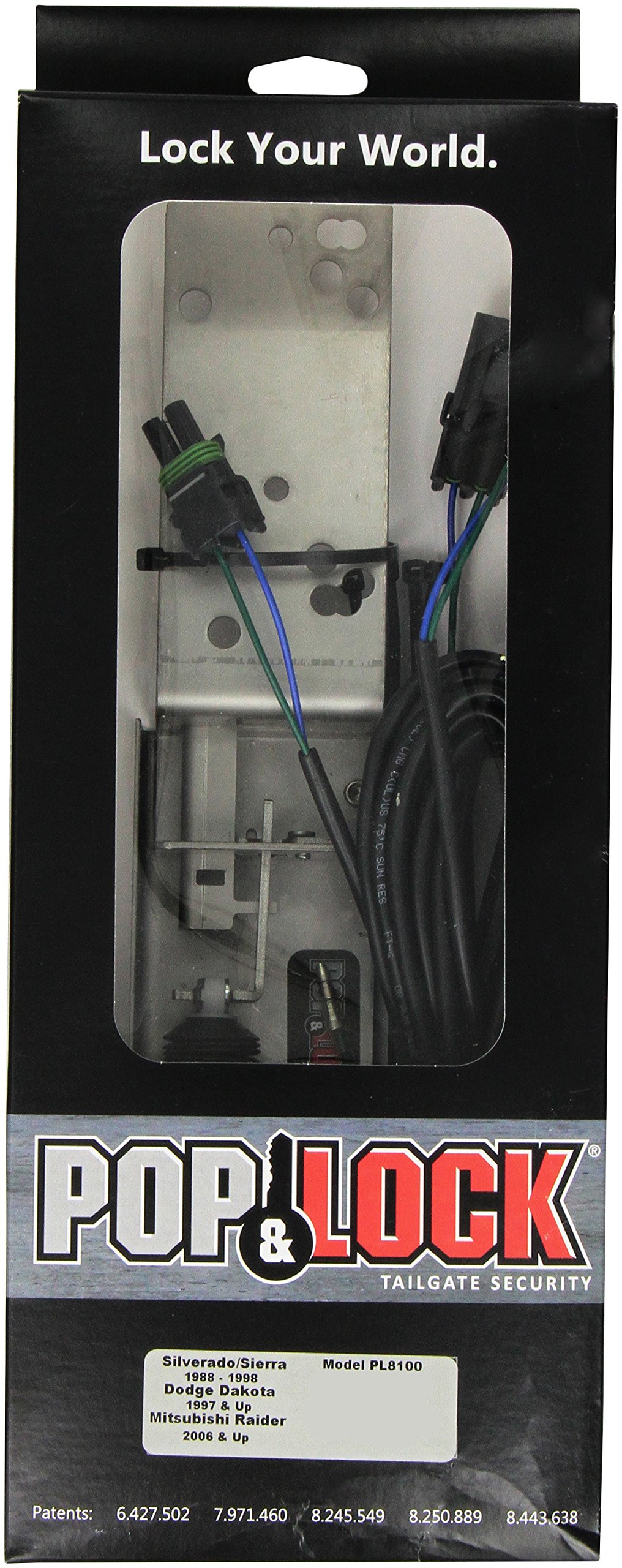 Pop & Lock PL8100 Power Tailgate Lock - Compatible with Chevy, GMC, Dodge, Mitsubishi Trucks & SUVs | Secure Remote-Controlled Pickup Truck Bed Access | Ideal for Camping, Work Sites & Outdoor Adventures