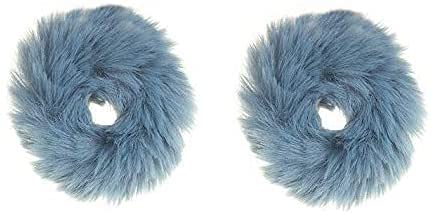 6 Pack Faux Fur Hair Scrunchies - Soft Fuzzy Elastic Hair Bands for Women & Girls - Cute Ponytail Holders & Hair Accessories - Perfect Gift for Birthdays, Christmas & Daily Styling