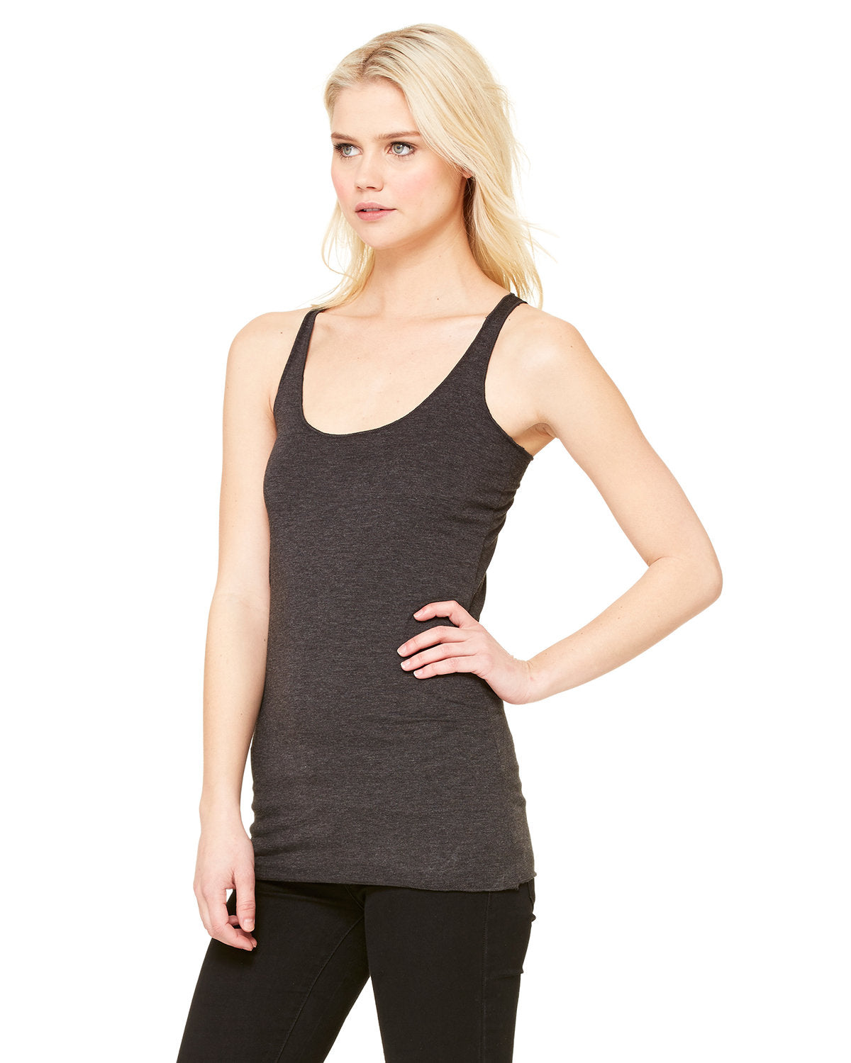 Bella + Canvas 8430 Women's Triblend Racerback Tank Top - Soft Comfort Fit Workout Shirt for Yoga, Running & Gym