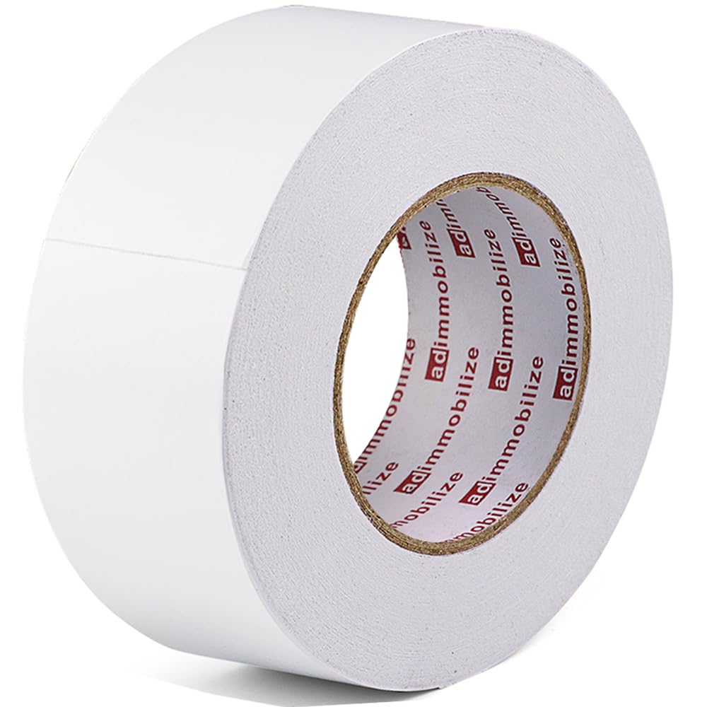 Double Sided Carpet Tape - Heavy Duty Removable Rug Adhesive for Hardwood Floors & Carpets, 2.5 Inch x 30 Yards Multi-Purpose Sticky Tape - Perfect for Securing Area Rugs, Preventing Slips & Home Safety