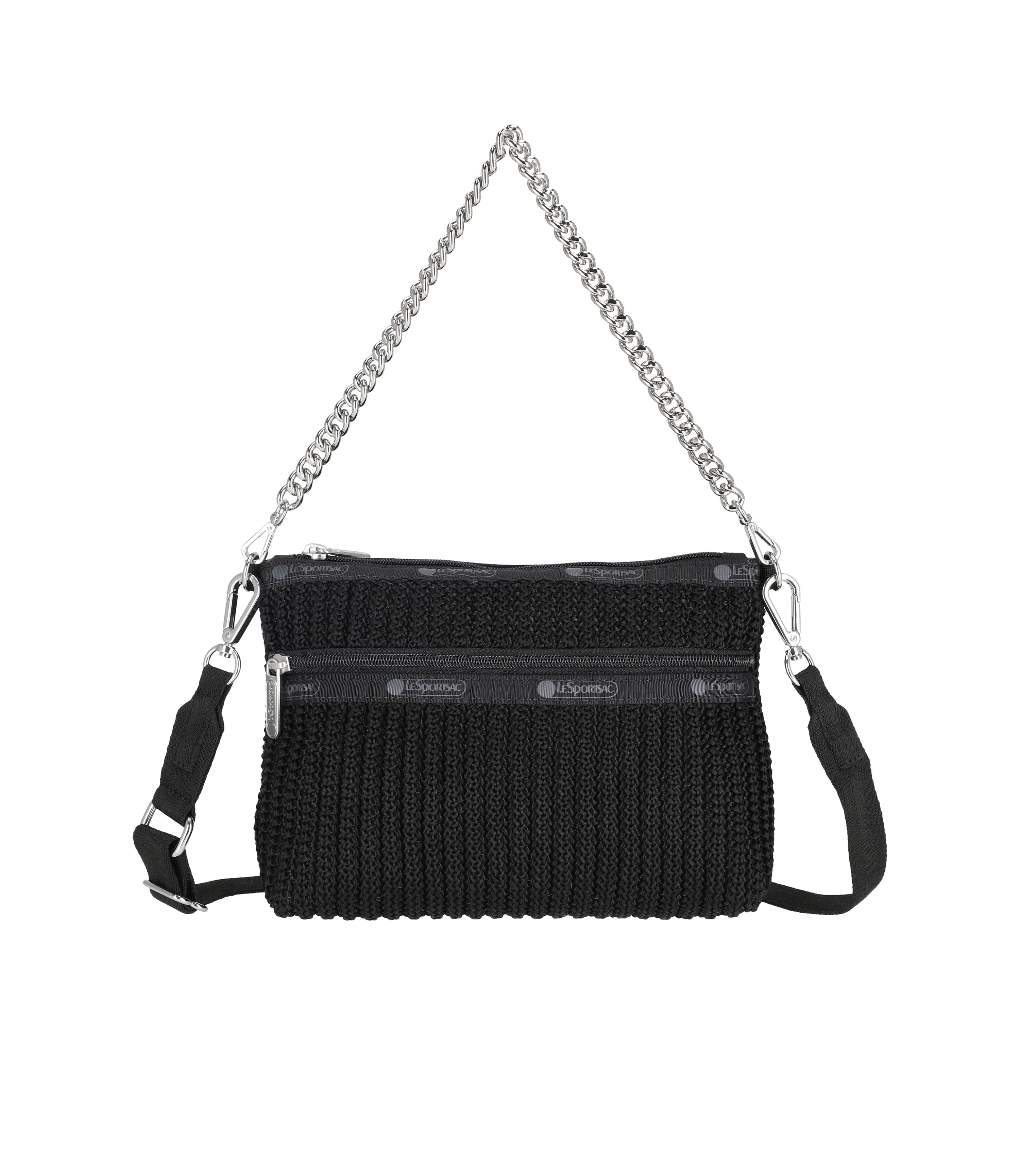 Elegant Chain Crochet Clutch Bag for Women - Boho Handmade Purse with Detachable Strap - Perfect for Parties, Weddings & Evening Events