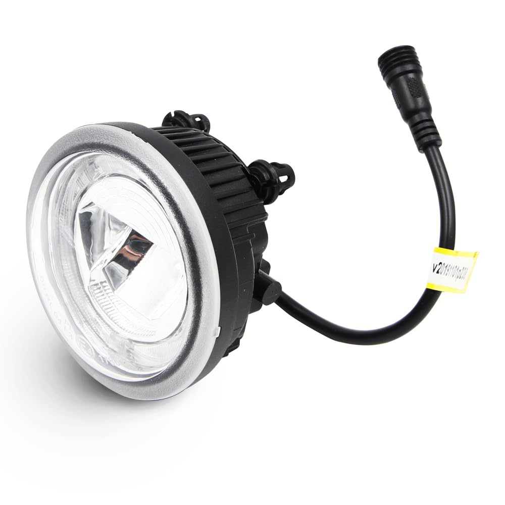2Pcs White Halo LED Fog Lights with Clear Lens - Daytime Running Lights (DRL) & Driving Lights for Chevy Camaro 2010-2013 Models - Perfect for Night Driving & Enhanced Visibility in Foggy Conditions