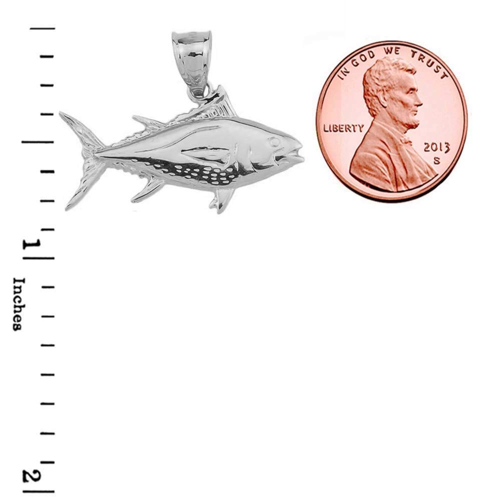 14K Gold Yellowfin Tuna Fish Charm Pendant - Dainty Marine Life Jewelry for Women - Perfect for Beach Vacations, Ocean Lover Gifts & Everyday Wear