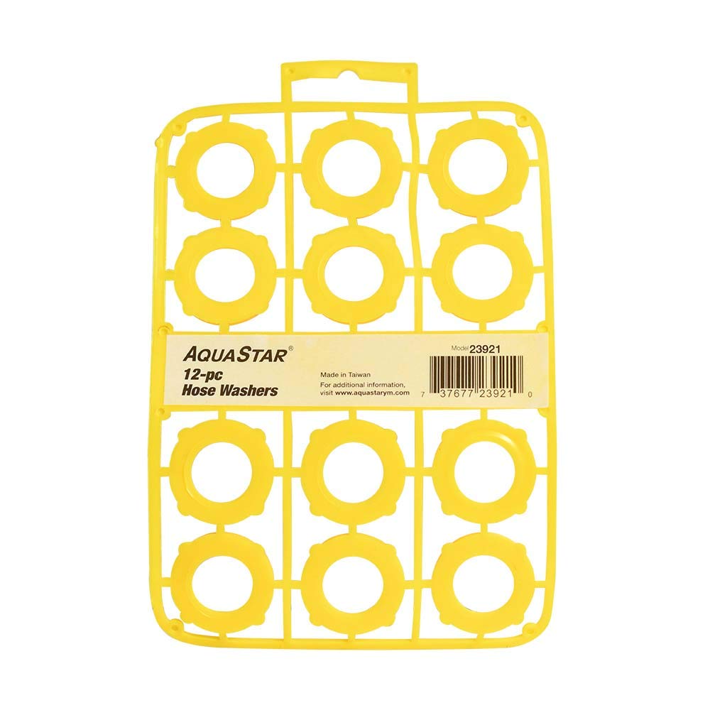 8430413 23921 Vinyl Hose Washers 12Pc - Durable Rubber Sealing Gaskets for Garden Hose, Plumbing & Outdoor Water Connections (12-Piece Set) - Perfect for Leak-Proof Faucets, Sprinklers & Irrigation Systems