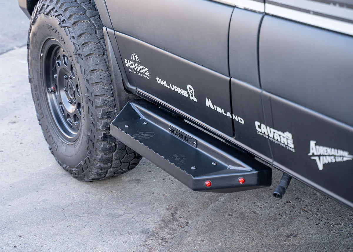 ROAMBUILT Flat Side Step for 2007-2023 Mercedes Sprinter Van - Driver Side - Easy Installation & Durable Aluminum - Perfect for Camping, Delivery & Work Vans