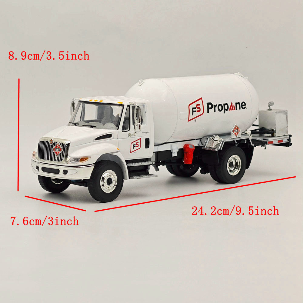 FIRST GEAR 1/34 Scale International DuraStar Propane Truck Diecast Metal Replica Model - White Collectible for Truck Enthusiasts & Display Scenes