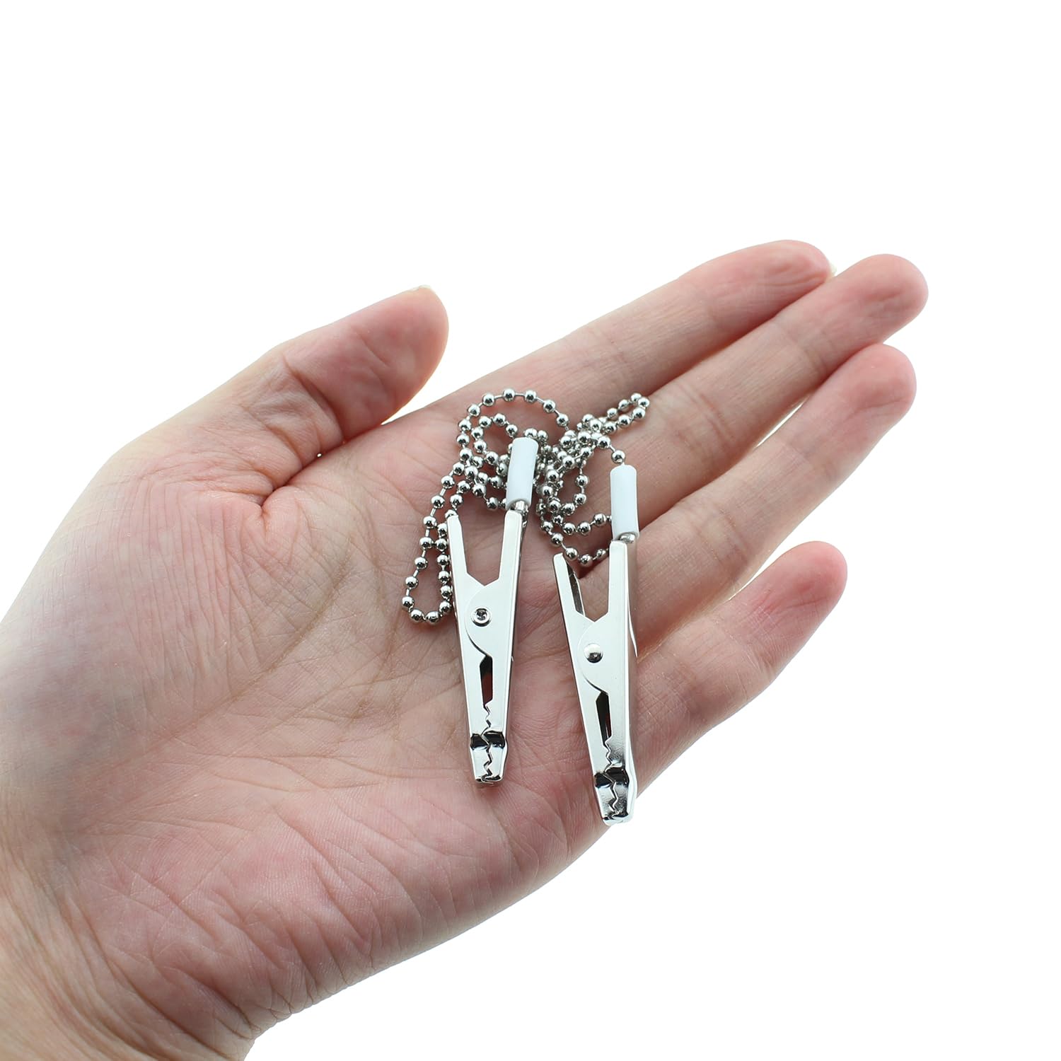 TAODAN 4PCS Metal Chain Bib Clip Holder - Durable Napkin Clips for Dental Offices, Restaurants & Home Use - Perfect for Dining, Parties & Large Gatherings