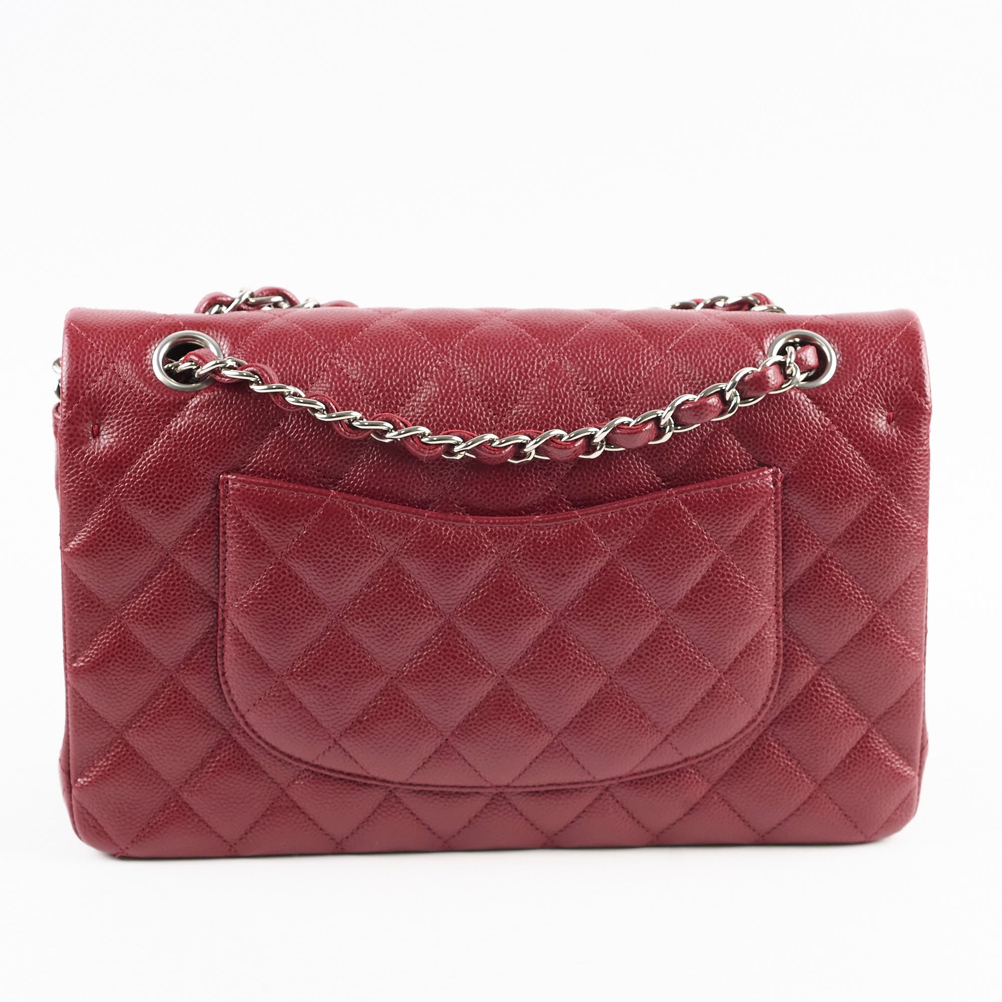 Chanel Medium M/L Caviar Classic Flap Bag in Red - Luxury Designer Handbag for Women, Perfect for Parties, Date Nights & Special Occasions