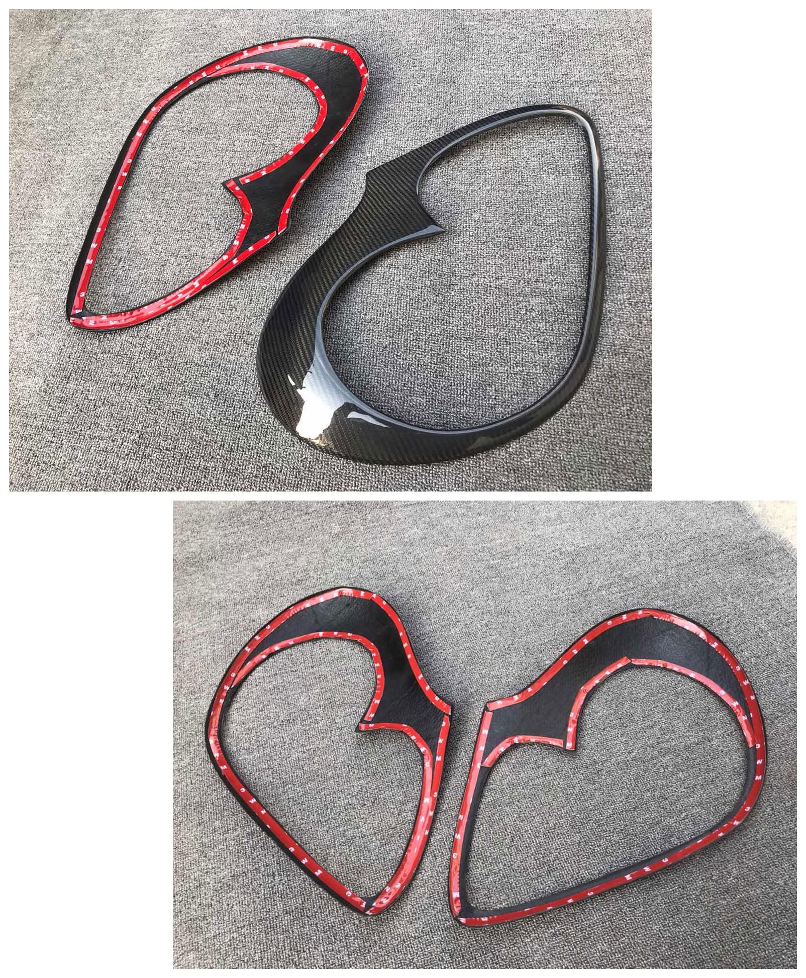 Premium Real Carbon Fiber Eyelid Eyebrow Cover for Porsche Cayenne 955 (2002-2007 Models) - Enhances Headlight Style & Protection - Perfect for Car Enthusiasts & Custom Builds